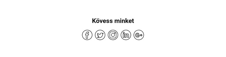 Kövess minket a Twitteren és az InDesign -en CSS sablon