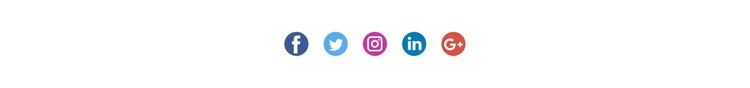 Sociale pictogrammen met gekleurde achtergrond CSS-sjabloon
