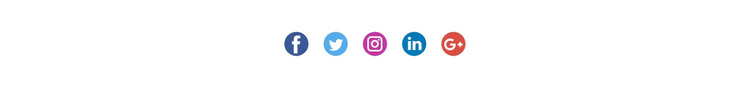 Społeczne ikony z kolorowym tłem Szablon HTML