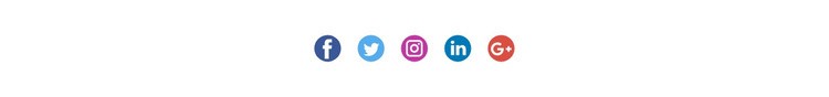 Społeczne ikony z kolorowym tłem Szablon HTML5