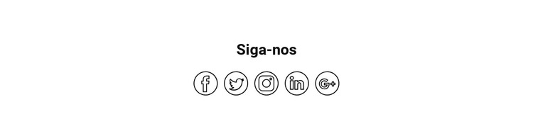 Siga-nos no Twitter e InDesign Modelo de site