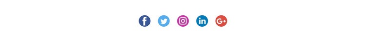Социальные иконки с цветным фоном Мокап веб-сайта