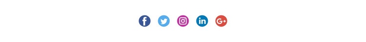 Социальные иконки с цветным фоном Целевая страница