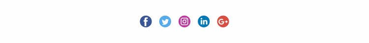 Sociala ikoner med färgad bakgrund Html webbplatsbyggare