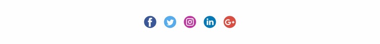 Sociala ikoner med färgad bakgrund HTML-mall