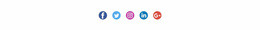 Social Icons With Colored Background