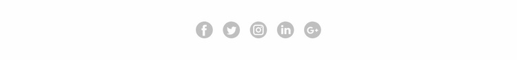 Minimalistic social icons Website Design