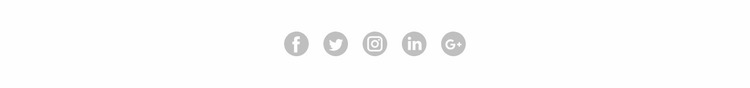 Minimalistic social icons Website Mockup