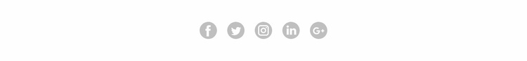 Minimalistic social icons Landing Page