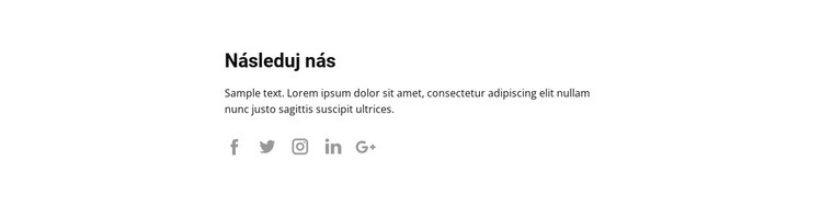 Malé sociální ikony Šablona CSS