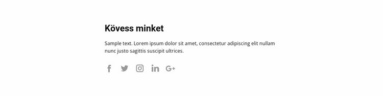 Kis közösségi ikonok Sablon