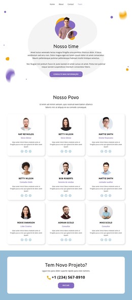 Design De Página HTML Para Direção Da Arte