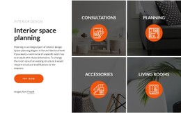 Interior Space Planning And Design Template HTML CSS Responsive