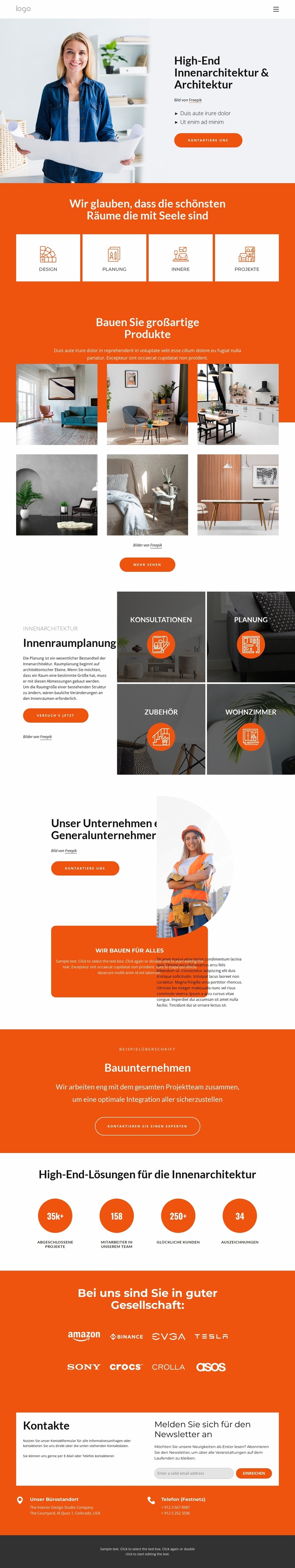 Studio für Innenarchitektur und Architektur Joomla Vorlage