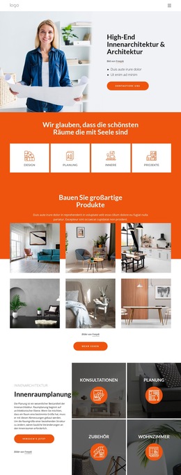 Studio Für Innenarchitektur Und Architektur – Fertiges Website-Design