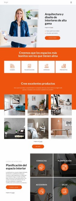 Estudio De Interiorismo Y Arquitectura - Design HTML Page Online