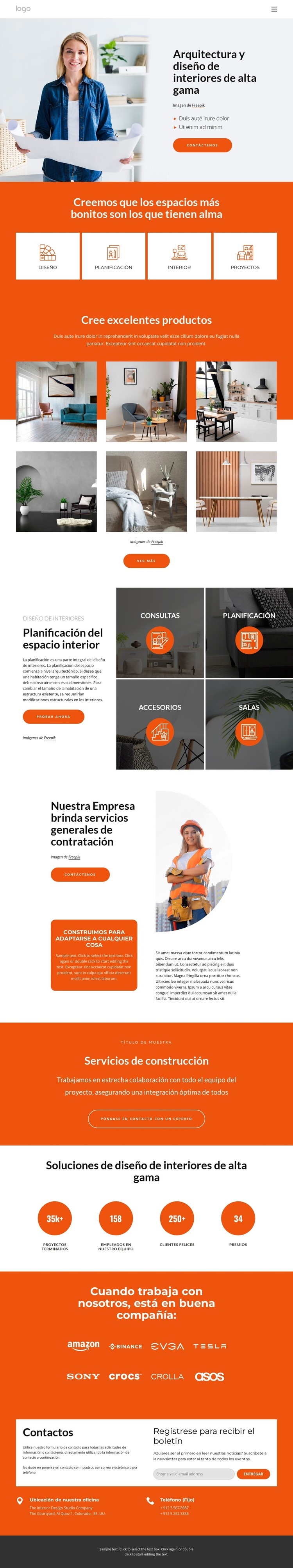 estudio de interiorismo y arquitectura Plantilla HTML5