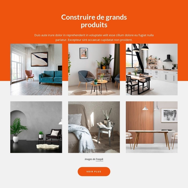 Portefeuille studio intérieur Modèles de constructeur de sites Web