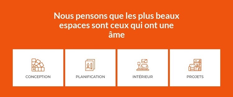 Nous créons de beaux espaces intérieurs Créateur de site Web HTML