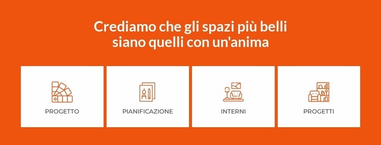 Creiamo splendidi spazi interni Un modello di pagina