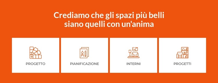 Creiamo splendidi spazi interni Modello di sito Web