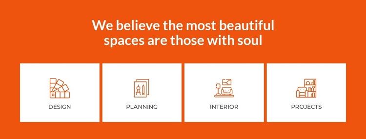 We create beautiful interior spaces Joomla Page Builder