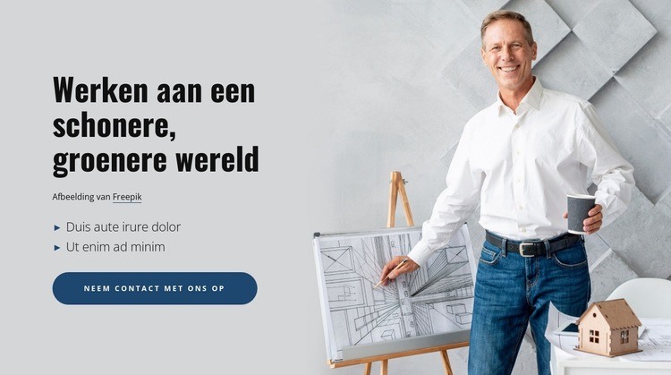 Wij creëren een schonere, groenere wereld Html Website Builder