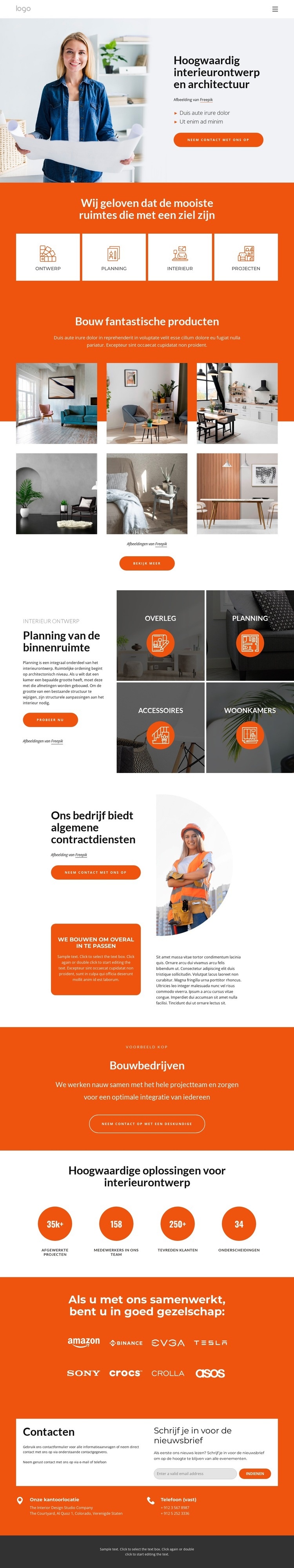 Studio voor interieurontwerp en architectuur HTML5-sjabloon