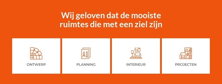 Wij creëren prachtige binnenruimtes HTML5-sjabloon