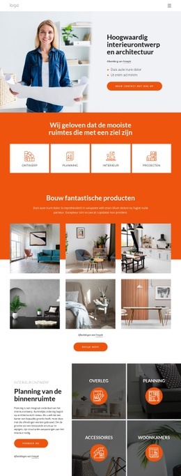 Studio Voor Interieurontwerp En Architectuur - Gratis Downloadsjabloon Voor Één Pagina