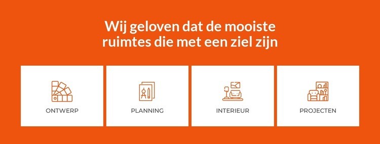 Wij creëren prachtige binnenruimtes Website ontwerp