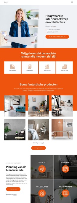 Studio Voor Interieurontwerp En Architectuur - Websitesjabloon Downloaden