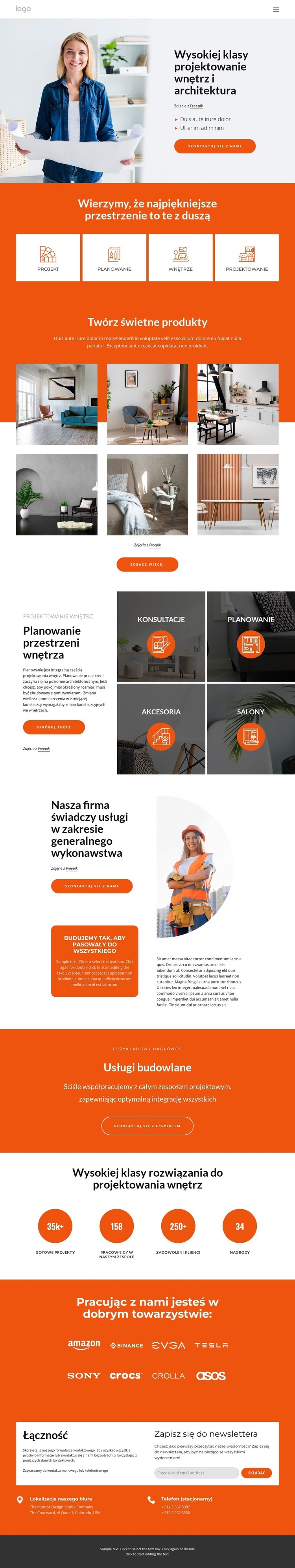 Pracownia projektowania wnętrz i architektury Kreator witryn internetowych HTML