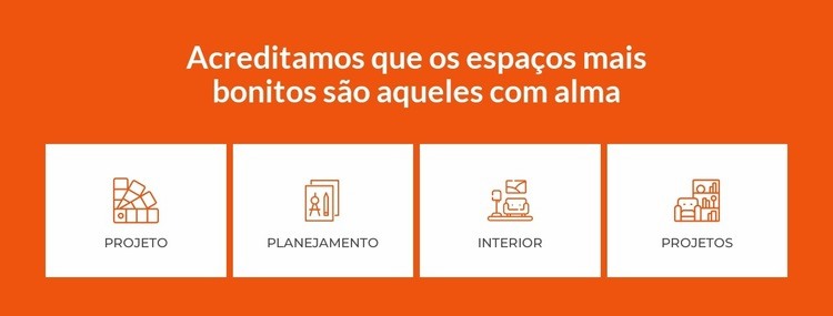 Criamos belos espaços interiores Construtor de sites HTML