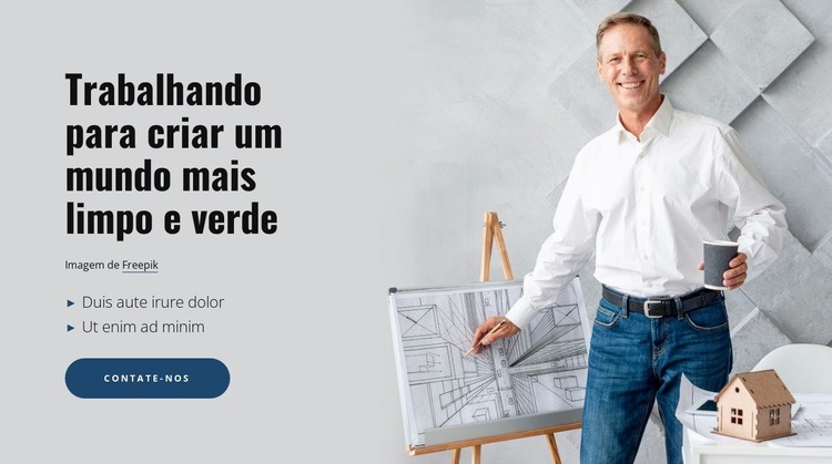 Criamos um mundo mais limpo e verde Design do site