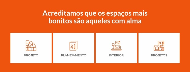 Criamos belos espaços interiores Template Joomla