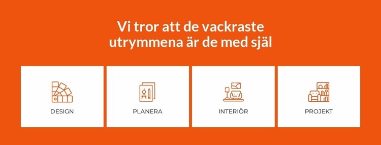 Vi skapar vackra interiörer Webbplats mall