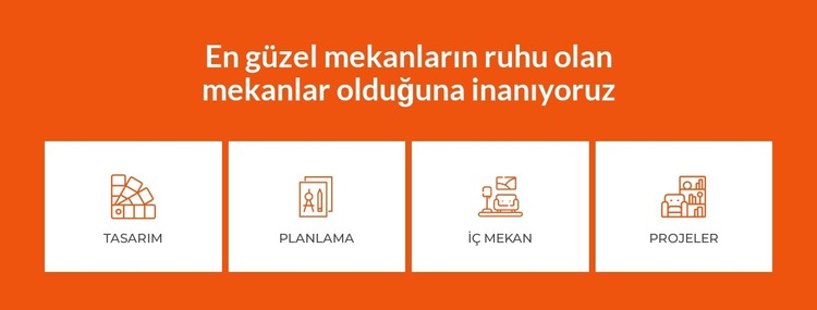 Güzel iç mekanlar yaratıyoruz Web Sitesi Şablonu