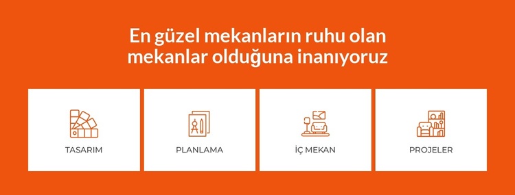 Güzel iç mekanlar yaratıyoruz WordPress Teması