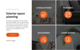 Interior Space Planning And Design - Responsive Web Page Design