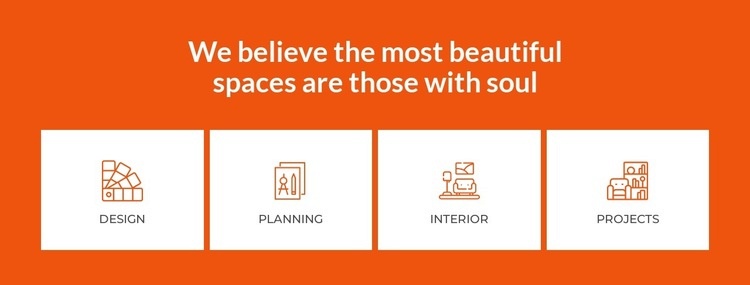 We create beautiful interior spaces Web Page Design