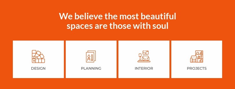 We create beautiful interior spaces Website Builder Templates