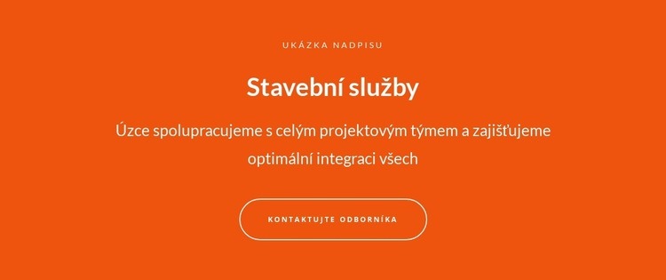 Text a tlačítko s velkým textem Šablona CSS