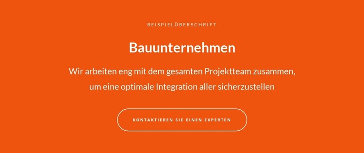 Text und Schaltfläche mit großem Text HTML-Vorlage