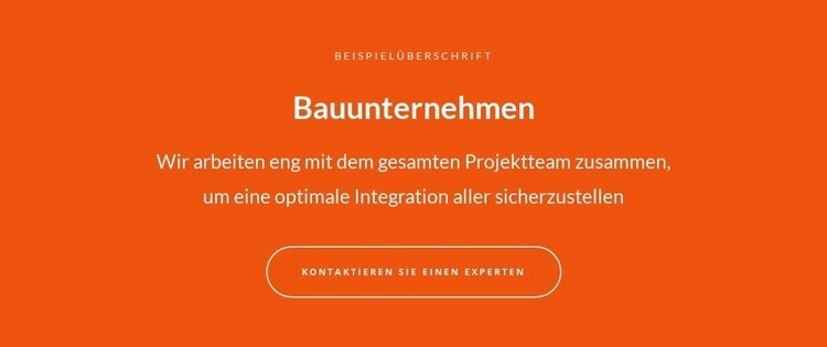 Text und Schaltfläche mit großem Text HTML Website Builder