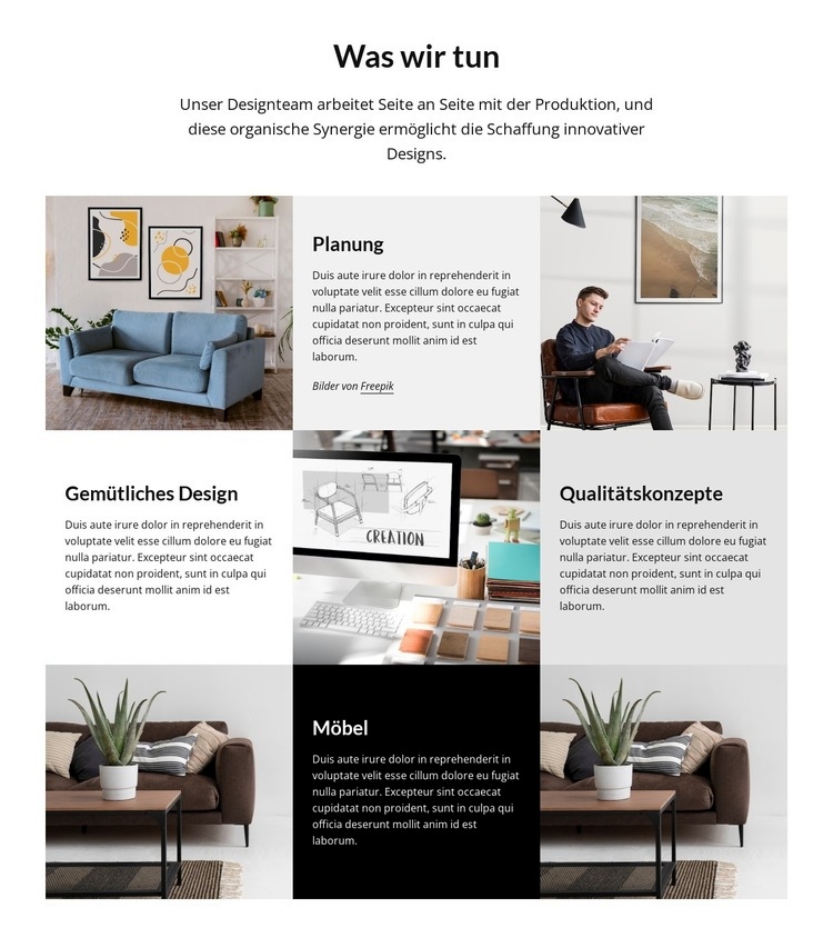 Innenarchitekturstudio Planung und Design HTML5-Vorlage