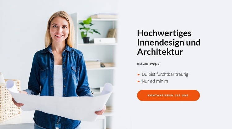 High-End-Innenarchitektur Joomla Vorlage