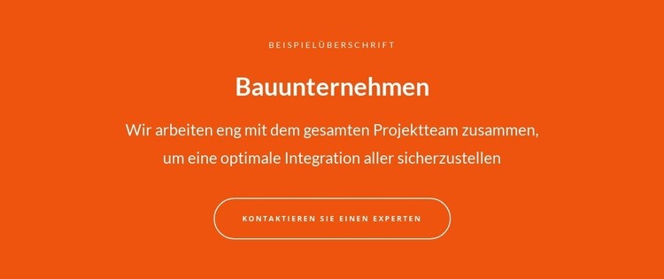 Text und Schaltfläche mit großem Text Website-Modell