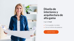 HTML Adaptable Para Diseño De Interiores De Alta Gama