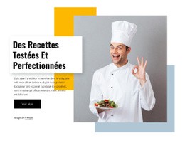 Outil De Maquette De Site Web Pour Recettes Perfectionnées